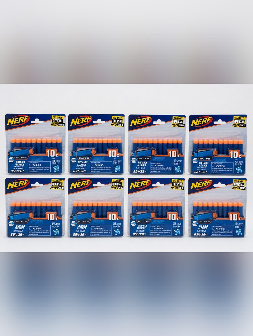 Lot of 8 Nerf Elite Distance Darts Refill Packs 10 Darts Each Official Nerf Ammo